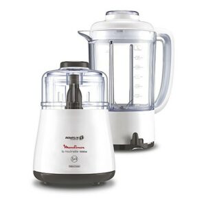 Moulinette Multifonction 1000W avec Bol 1.5L Blanc